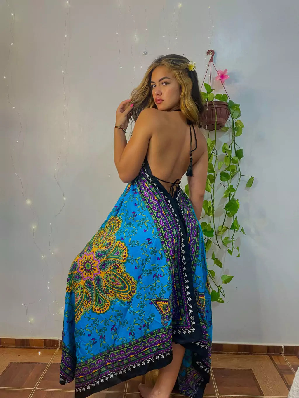 Vestido Krishna batik azul