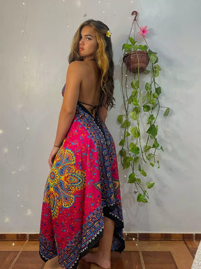 Vestido Samsara batik Rosa