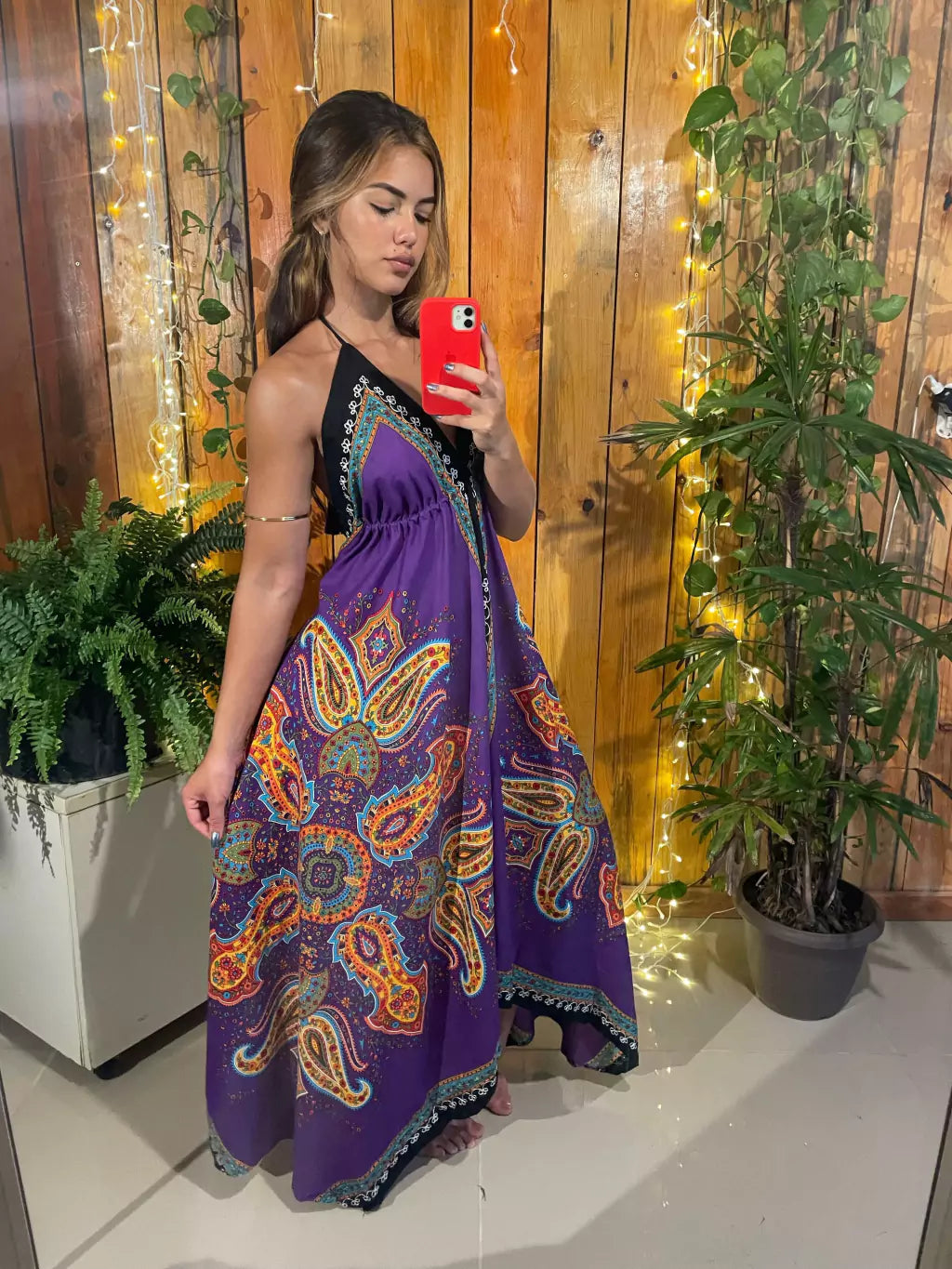 Vestido Ragini Roxo vibrante