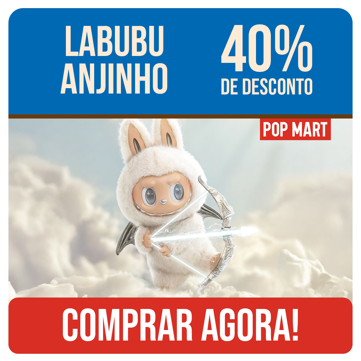 Coleção Raríssima Labubu Anjinho | 40% de Desconto!