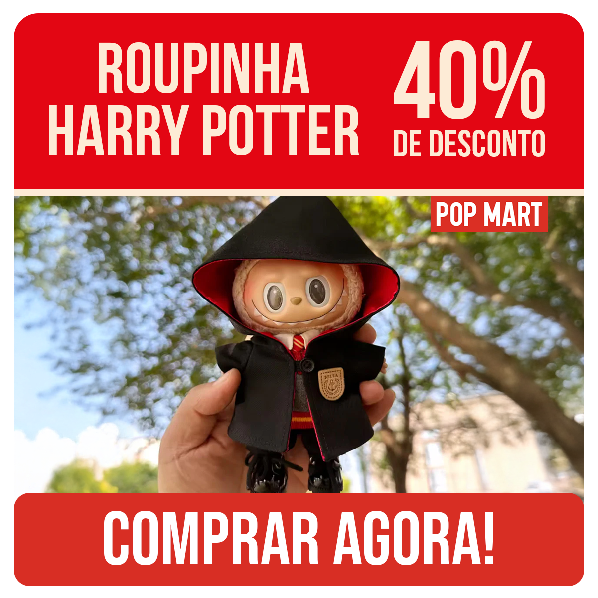 ROUPINHA LABUBU | Coleção Harry Potter | 40% de Desconto!