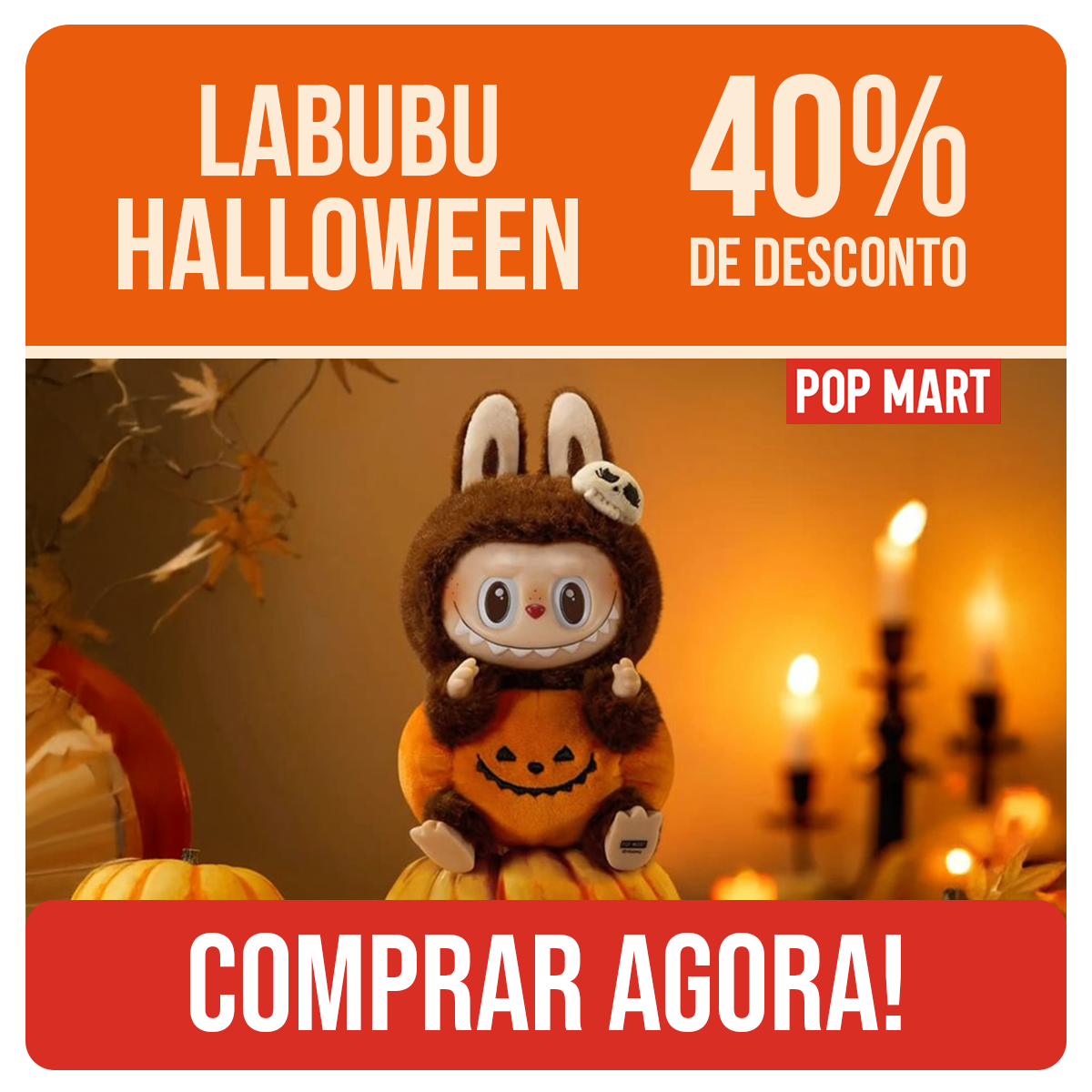 Coleção Raríssima Labubu Halloween | 40% de Desconto!