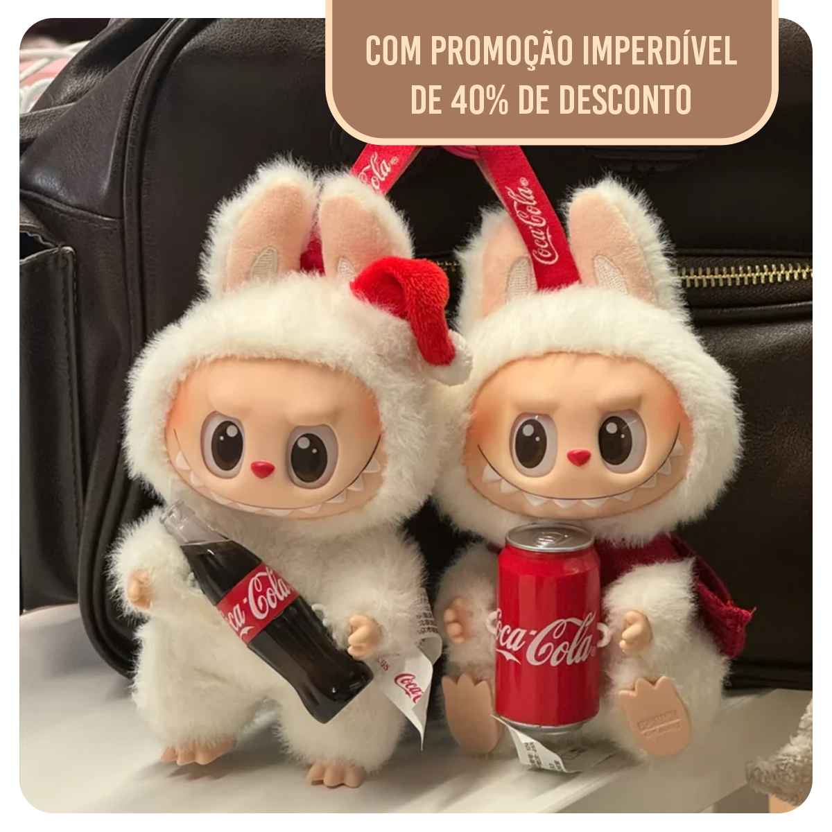 Coleção Raríssima Labubu Coca-Cola | 40% de Desconto!