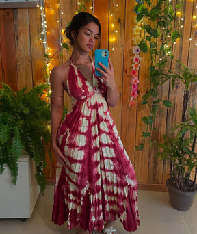 Vestido Shaila Rosa Tie dye